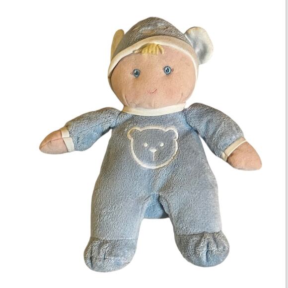 Eden Baby Boy Lovey Blue Bear Hat & Outfit Stuffed Plush Toy Rattle